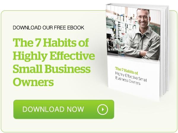 The 7 Habits of Highly Effective Small Business Owners eBook is a free resource to help you bridge the gap between working in versus on your business.