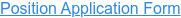 Position Application Form