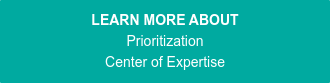 LEARN MORE ABOUT Prioritization Center of Expertise