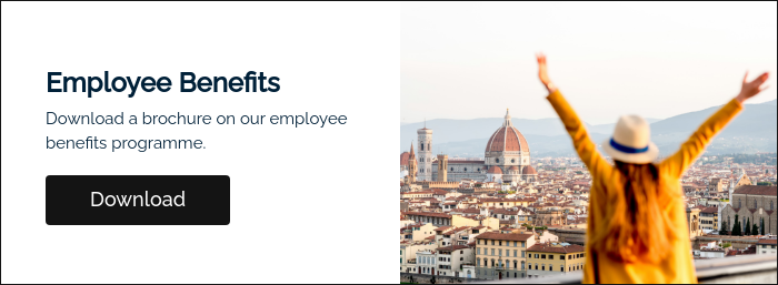 Employee Benefits Download a brochure on our employee benefits programme. &nbsp;