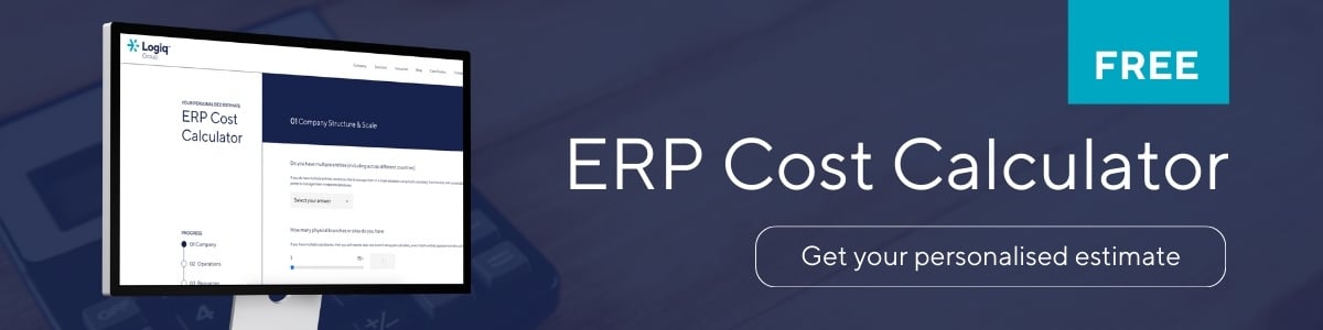 Take the ERP Cost Calculator quiz and get your personalised estimate.