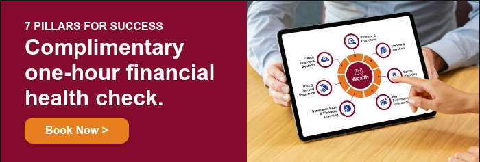 7 PILLARS FOR SUCCESS Complimentary one-hour financial health check.