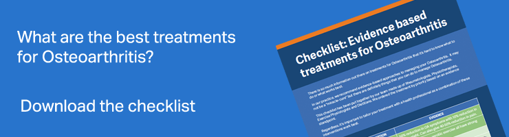Osteoarthritis treatment checklist