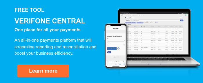 FREE TOOL VERIFONE CENTRAL One place for all your payments   An all-in-one payments platform that will streamline reporting and reconciliation and boost your business efficiency.   
