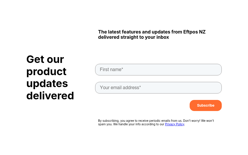 Get our product updates delivered