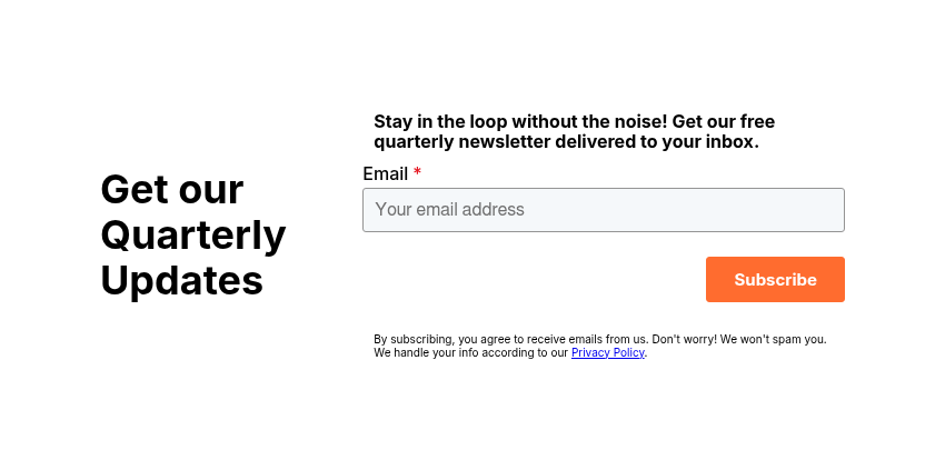 Get our Quarterly Updates