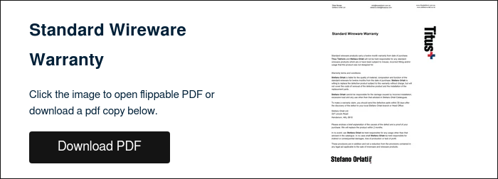 Standard Wireware Warranty &nbsp; Click the image to open flippable PDF or download a pdf copy below. &nbsp;