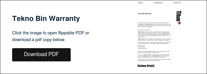 Tekno Bin Warranty &nbsp; Click the image to open flippable PDF or download a pdf copy below. &nbsp;