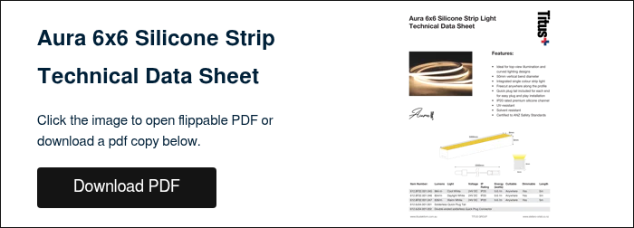 Aura 6x6 Silicone Strip Technical Data Sheet &nbsp; Click the image to open flippable PDF or download a pdf copy below. &nbsp;