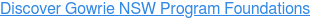 Discover Gowrie NSW Program Foundations