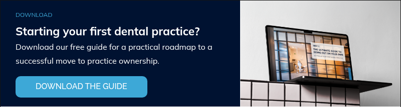 DOWNLOAD Starting your first dental practice? Download our free guide for a practical roadmap to a successful move to practice&nbsp;ownership. &nbsp;