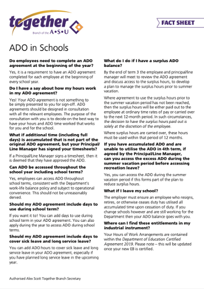 Schools Factsheet - ADO