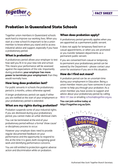Schools Factsheet - Probation