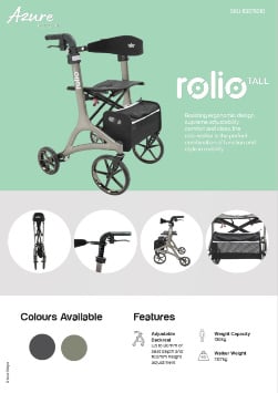 Rolio Tall Walker Product Specification Flyer