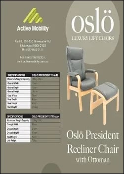 Oslö President Recliner Chair with Ottoman